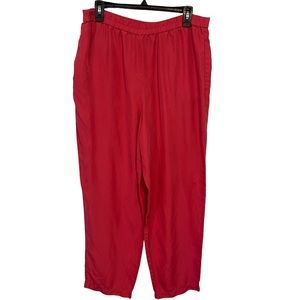 Bechamel Vintage 100% Silk Pink Pull on Pants With Pockets Women’s Size …